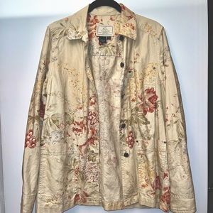 Vintage Ralph Lauren floral linen blend chore jacket